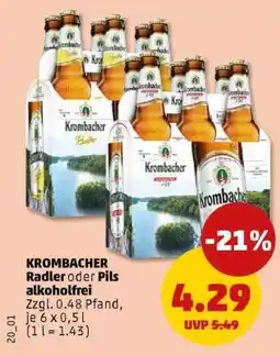 PENNY KROMBACHER Radler oder Pils alkoholfrei Angebot