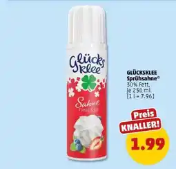 PENNY Glücksklee Sprühsahne Angebot