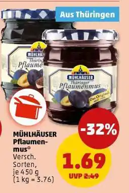 PENNY Mühlhäuser Pflaumenmus Angebot