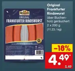 Netto Marken-Discount Original Frankfurter Rindswurst Angebot