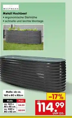 Netto Marken-Discount Metall-Hochbeet Angebot