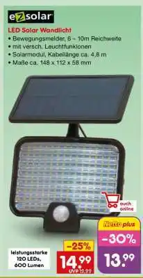 Netto Marken-Discount LED-Solar-Wandlicht Angebot