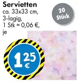 TEDi Servietten Angebot