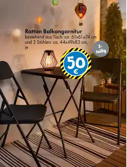 TEDi Rattan Balkongarnitur Angebot