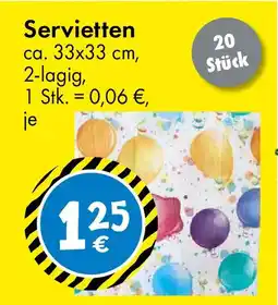 TEDi Servietten Angebot