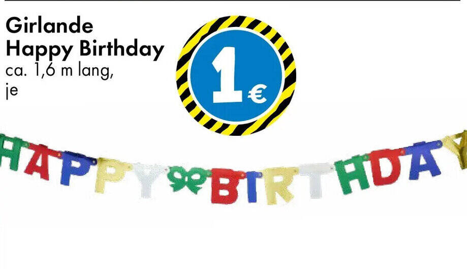 Girlande Happy Birthday Angebot bei TEDi