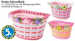 TEDi Kinder Fahrradkorb Angebot