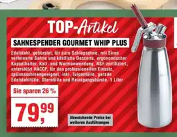 Handelshof SAHNESPENDER GOURMET WHIP PLUS Angebot