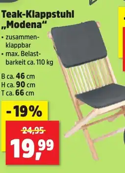 Thomas Philipps Teak-Klappstuhl ,,Modena" Angebot