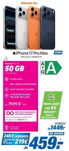 Expert Apple iPhone 17 Pro Max + MagentaMobil M 50 GB Angebot