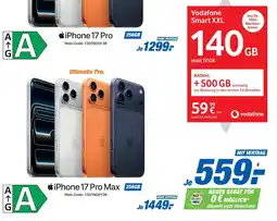 Expert Apple iPhone 17 Pro Max 256GB + Vodafone Smart XXL 140GB Angebot