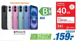 Expert Apple iPhone 16 128GB + Vodafone Smart Lite 40 GB Angebot