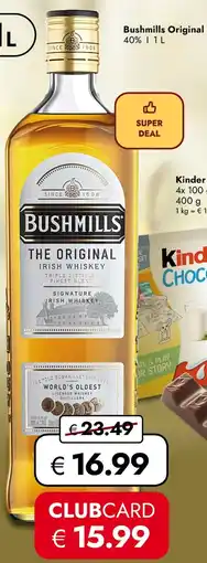 Travel Free BUSHMILLS THE ORIGINAL IRISH WHISKEY Angebot