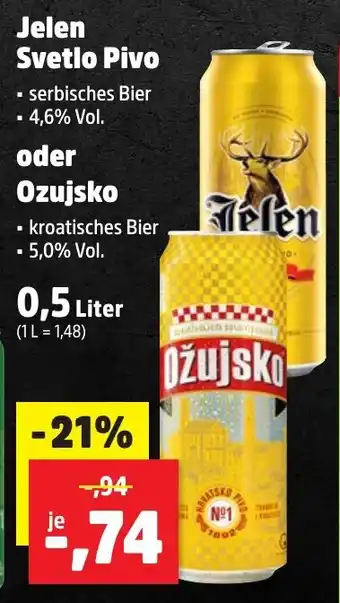 Thomas Philipps Jelen Svetlo Pivo oder Ozujsko Angebot