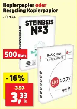 Thomas Philipps Kopierpapier oder Recycling Kopierpapier Angebot