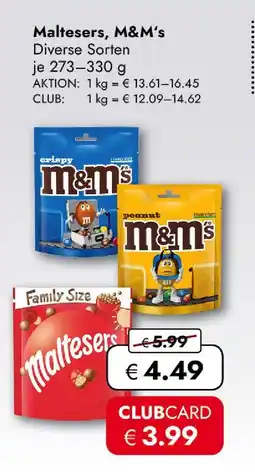 Travel Free Maltesers, m&m's maltesers, m&m's Angebot