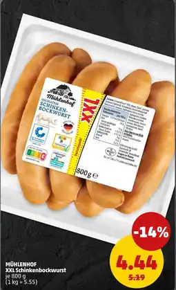 PENNY Mühlenhof xxl schinkenbockwurst Angebot