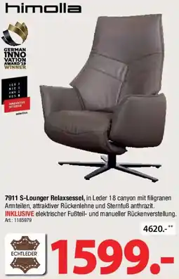 Zurbrüggen Himolla 7911 S-Lounger Relaxsessel Angebot