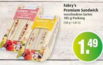 Markant Fabry's Premium Sandwich 185g Angebot