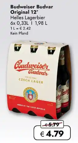 Travel Free Budweiser Budvar Original 12° Helles Lagerbier Angebot