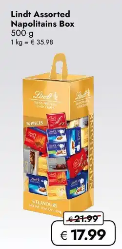 Travel Free Lindt Assorted Napolitains Box Angebot