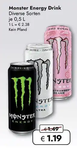 Travel Free Monster Energy Drink Angebot