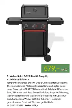 Pflanzen Kölle Weber spirit e-325 stealth gasgrill Angebot