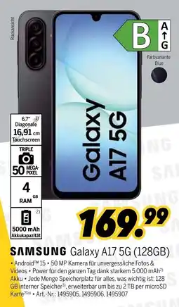 MEDIMAX SAMSUNG Galaxy A17 5G (128GB) Angebot
