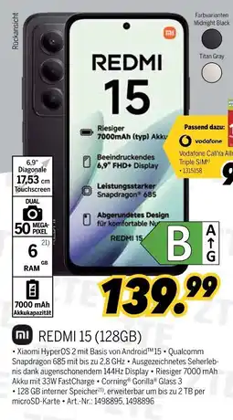 MEDIMAX Xiaomi REDMI 15 (128GB) Angebot