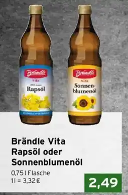 CAP Markt Brändle Vita Rapsöl oder Sonnenblumenöl Angebot