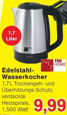 Wiglo Wunderland TIM HOME Edelstahl Wasserkocher Angebot