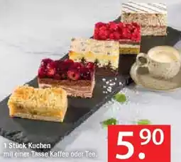 Zurbrüggen 1 Stück Kuchen mit einer Tasse Kaffee oder Tee Angebot