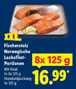 Lidl Fischerstolz Norwegische Lachsfilet- Portionen Angebot