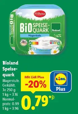 Lidl Bioland Speise-quark Angebot