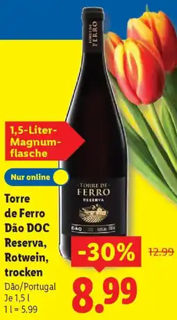 Lidl Torre de Ferro Dão DOC Reserva, Rotwein, trocken Angebot