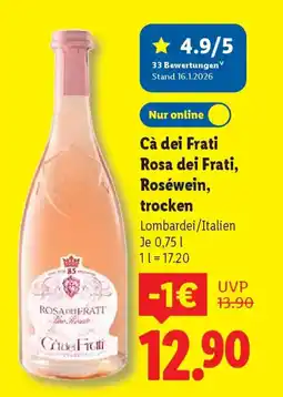 Lidl Cà dei Frati Rosa dei Frati, Roséwein, trocken Angebot