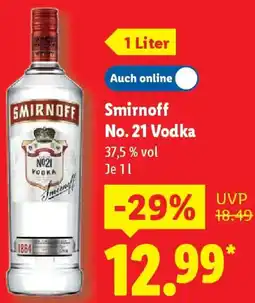 Lidl Smirnoff No. 21 Vodka Angebot