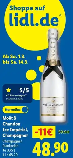 Lidl Moët & Chandon Ice Impérial, Champagner Angebot