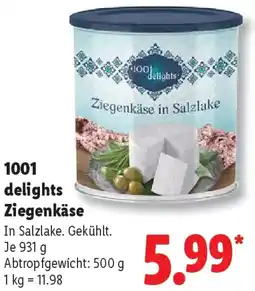 Lidl 1001 delights Ziegenkäse Angebot