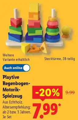 Lidl Playtive Regenbogen Motorik Spielzeug Angebot