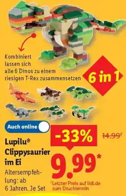 Lidl Lupilu Clippysaurier im Ei Angebot