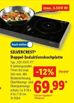 Lidl SILVERCREST Doppel-Induktionskochplatte Angebot