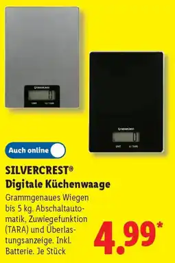 Lidl SILVERCREST Digitale Küchenwaage Angebot