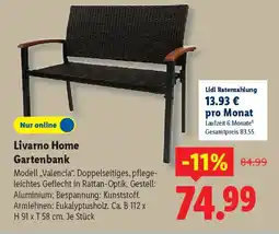 Lidl Livarno Home Gartenbank Angebot
