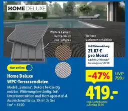 Lidl Home Deluxe WPC-Terrassendielen Angebot