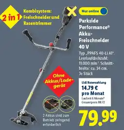 Lidl Parkside Performance Akku- Freischneider 40V Angebot