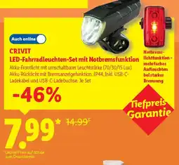 Lidl CRIVIT LED-Fahrradleuchten-Set mit Notbremsfunktion Angebot