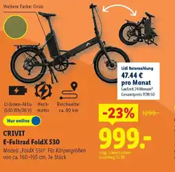 Lidl CRIVIT E-Faltrad FoldX 530 Angebot