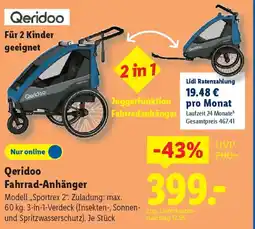 Lidl Qeridoo Fahrrad-Anhänger Angebot