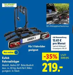 Lidl Eufab Fahrradträger Angebot